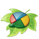 buzz, google, google buzz, leaf icon