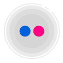 flickr circle , flickr , gradient , social media svg vector icon