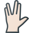 geek, movie, spok, star, treck svg vector icon