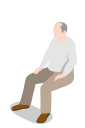 human, male, man, oldman, people, person, sitting, user svg vector icon