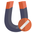 physics,magnet,cancel icon