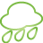 basic, green, rain, weather icon