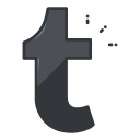 communication, media, network, social, tumblr svg vector icon