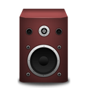 red, speaker icon