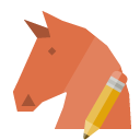 trojan,pencil icon