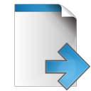arrow, document, right icon