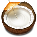 coconut, drink, fruit icon