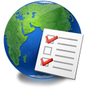checklist, earth, global, service, world icon