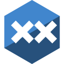 animexx, gloss, hexagon, media, social svg vector icon