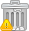 base, by, set, shlyapnikova, toolbar, trash, warning icon