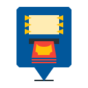 atm, autoteller, location, machine, pin svg vector icon