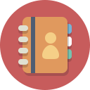 address book, contacts svg vector icon