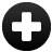 black, black plus, plus, round icon