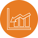 analytics, sales, stats svg vector icon