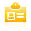 card, user, yellow icon