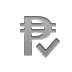 currency,sign,peso,checkmark icon