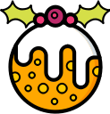 christmas, father christmas, pudding, xmas svg vector icon