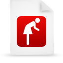 document, file, paper, red icon