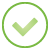 basic, button, check, green icon
