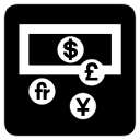 cash, currency, exchange, money svg vector icon