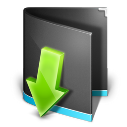 downloads,folder,black icon
