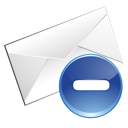 blue, delete, email icon