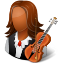 dark, female, musician icon