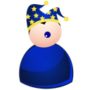 harlequin,blue icon