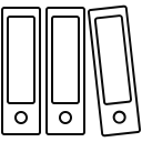 archive, books, documents, files, folder svg vector icon
