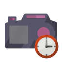camera,clock icon