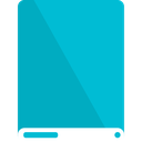 cyan, drive, white icon