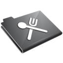 food, grey, restaurant icon