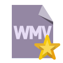 file,format,wmv,star icon