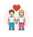 couple, gay, hands, hold svg vector icon