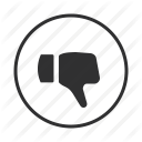 bad, dislike, down, hand icon