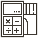 accounting, analytics, asset, business, calculator, loan, pawnshop svg vector icon