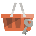 shopping,basket,key icon