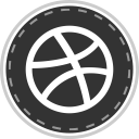 dribbble, media, online, social svg vector icon