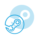 logo, media, social, steam svg vector icon