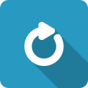 blue, recycle, refresh, replay, restart, shadow svg vector icon