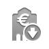 bank,euro,down icon