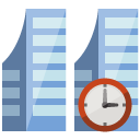 company,clock icon