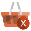 shopping,basket,cross icon