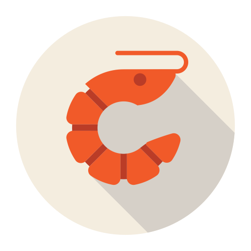 Shrimp svg vector icon
