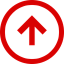 arrow, direction, negative, trend, up icon