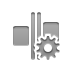 space,evenly,horizontal,gear icon