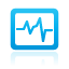 blue, oscilloscope icon