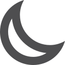moon, stroke svg vector icon