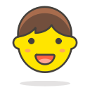 1, boy svg vector icon