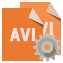 file,format,avi,gear icon